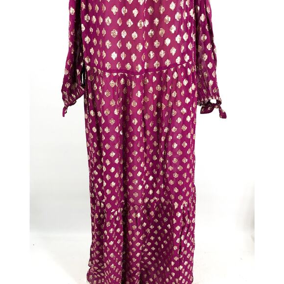 LILLY PULITZER Women's Dayla Maxi Cover-Up XL Dark Red Gold Amarena Cherry NWT - Picture 8 of 12